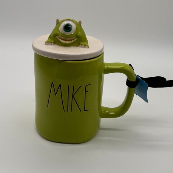 Rae Dunn Other - Disney/Pixar Green Mike Wazowski Artisan 'MIKE' Mug w/ Ceramic Lid Rae Dunn
